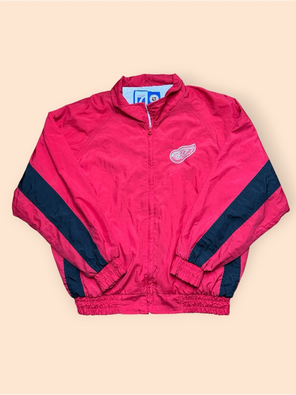 Vintage 1990s Detroit Red Wings Logo 7 Windbreaker Jacket Men’s XL Red Vtg 90s